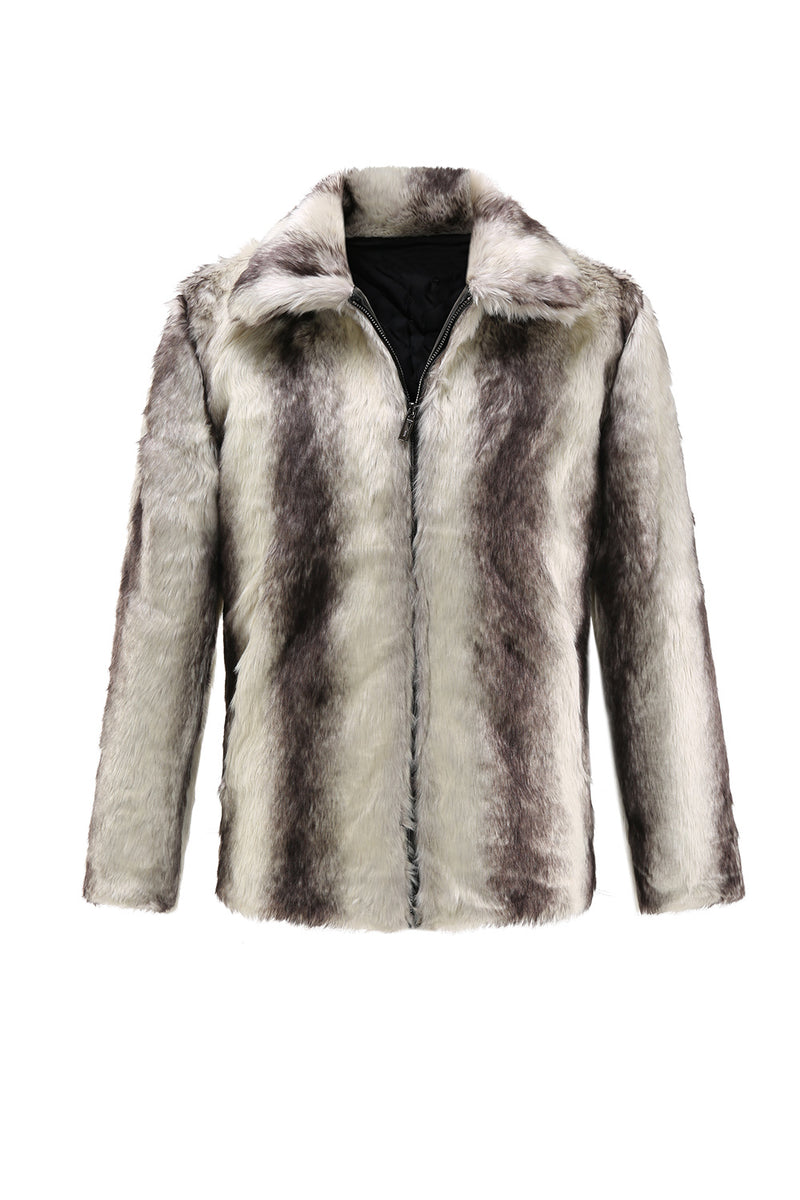 Load image into Gallery viewer, White Faux Fur Coats Fluffy Sherpa Jackets Thicken Overcoat