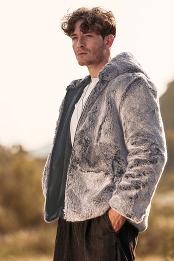 Luxury Faux Fur Turn Down Collar Coats