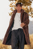 Load image into Gallery viewer, Brown Open Front Faux Fur Long Fluffy Coat