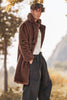 Load image into Gallery viewer, Brown Open Front Faux Fur Long Fluffy Coat