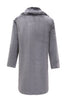 Load image into Gallery viewer, Grey Faux Fur Mid Length Winter Overcoat