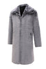 Load image into Gallery viewer, Grey Faux Fur Mid Length Winter Overcoat