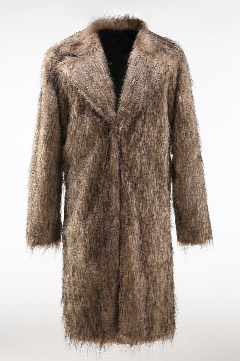 Load image into Gallery viewer, Winter Faux Fur Coats Thicked Long Cardigan Overcoat