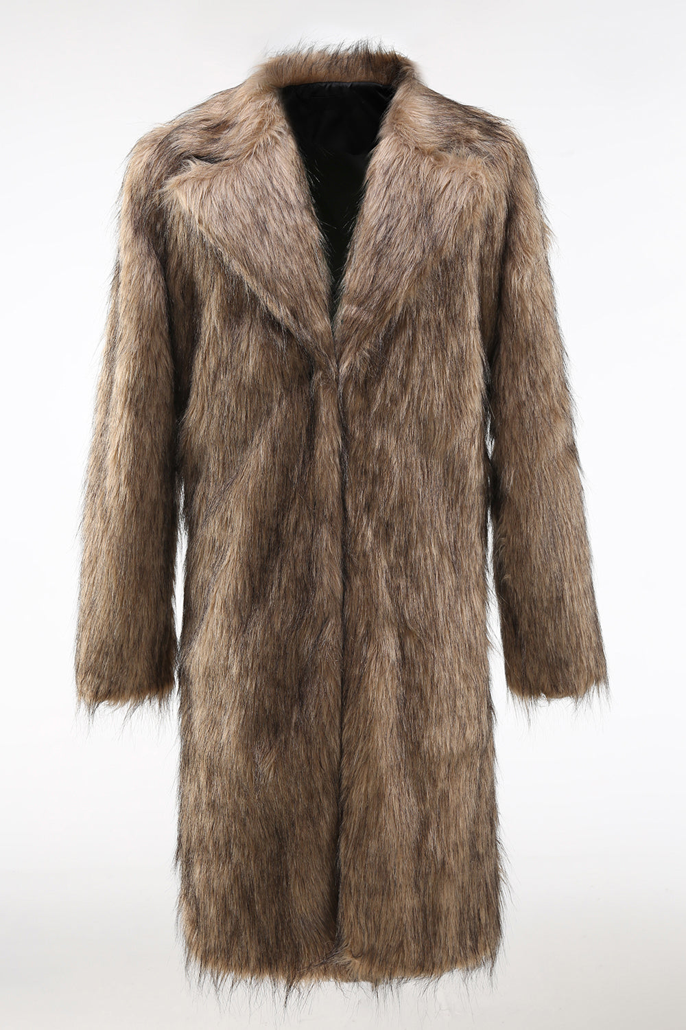 Winter Faux Fur Coats Thicked Long Cardigan Overcoat