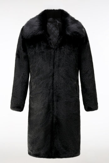 Black Winter Warm Coat Jacket Long Overcoat Outwear