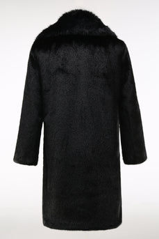 Black Winter Warm Coat Jacket Long Overcoat Outwear