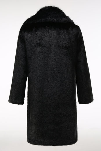 Black Winter Warm Coat Jacket Long Overcoat Outwear