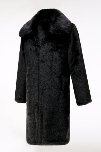 Black Winter Warm Coat Jacket Long Overcoat Outwear