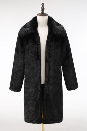 Black Winter Warm Coat Jacket Long Overcoat Outwear