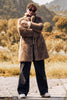 Load image into Gallery viewer, New Fashion Coffee Mink Fur Long Sleeves Coat Jacket