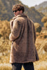 Load image into Gallery viewer, New Fashion Coffee Mink Fur Long Sleeves Coat Jacket