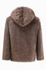 Load image into Gallery viewer, Khaki Hooded Faux Fur Coat Winter Coat