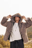 Load image into Gallery viewer, Khaki Mink Fur Long Sleeves Winter Hooded Short Warm Coat Jacket