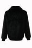 Load image into Gallery viewer, Black Mink Fur Zipped Hoodie Velvet Jacket