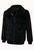 Load image into Gallery viewer, Black Mink Fur Zipped Hoodie Velvet Jacket