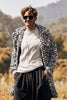 Load image into Gallery viewer, White and Black Leopard Fur Long Sleeves Warm Coat Jacket