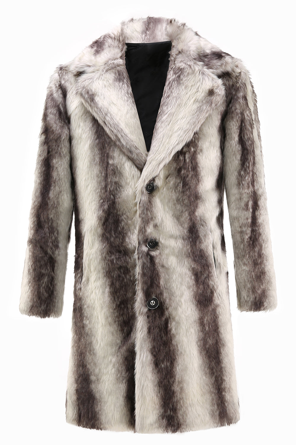 Coffee Luxury Faux Fur Winter Warm Thick Coat long Cardigan Overcoat