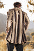 Load image into Gallery viewer, Coffee Thicken Mid-Length Lapel Faux Fur Casual Trench coat