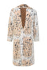 Load image into Gallery viewer, White Snow Leopard Faux Fur Outerwear with Long Sleeves