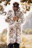 Load image into Gallery viewer, White Leopard Print Thick Men&#39;s Long Trench coat