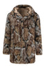 Load image into Gallery viewer, Brown Faux Fur Hooded Coat for Winter