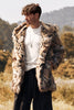 Load image into Gallery viewer, Brown Faux Fur Thick Hooded Men Winter Coat