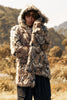 Load image into Gallery viewer, Brown Faux Fur Thick Hooded Men Winter Coat