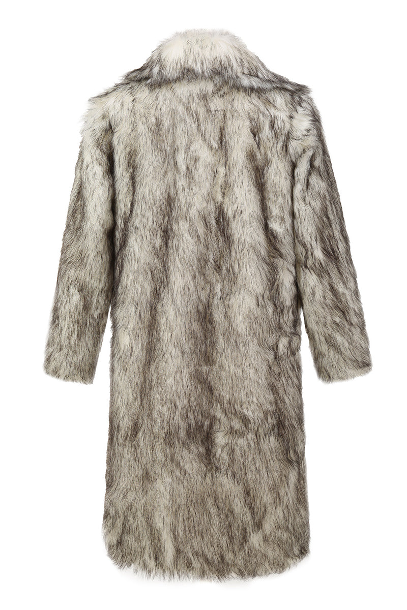 Load image into Gallery viewer, Light Grey Fluffy Jacket Thicken Soft Long Winter Parka Jackets