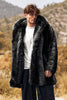 Load image into Gallery viewer, Black Winter Warm Faux Fur Luxury Long Trench Coat