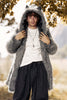 Load image into Gallery viewer, Grey Wolf Faux Fur Warm Boho Disco Long Trench Coat