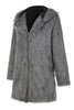 Load image into Gallery viewer, Black Long Sleeve Faux Fur Coat Jacket with Hooded Long Outwear