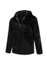 Load image into Gallery viewer, Black Faux Fur Hoodies Zip Up Long Sleeve Outerwear