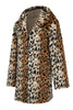 Load image into Gallery viewer, Winter Leopard Coat Long Sleeve Loose Casual Warm Faux Plush Coat