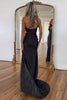 Load image into Gallery viewer, Glitter Black Sweetheart Mermaid Cut Out Long Prom Dress with Beaded