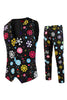 Load image into Gallery viewer, Black Snowflake Print Three Piece Men&#39;s Christmas Party Suit