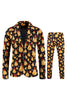 Load image into Gallery viewer, Orange Bell Print Three-piece Men&#39;s Christmas Party Suit