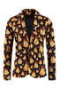 Load image into Gallery viewer, Orange Bell Print Three-piece Men&#39;s Christmas Party Suit