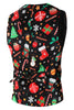 Load image into Gallery viewer, Black Santa Hat, Socks, Gift Printed 3 Piece Men&#39;s Christmas Party Suit