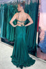 Load image into Gallery viewer, Dark Green Mermaid Sparkly Beaded Spaghetti Staps Long Prom Dress