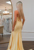 Load image into Gallery viewer, Glitter Beaded Yellow Sweetheart Mermaid Hollow out Long Prom Dress