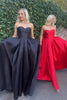 Load image into Gallery viewer, Red Strapless Big Bow Knot Long Prom Dress