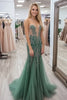 Load image into Gallery viewer, Agave Sheath Sweetheart Appliqued Tulle Prom Dress