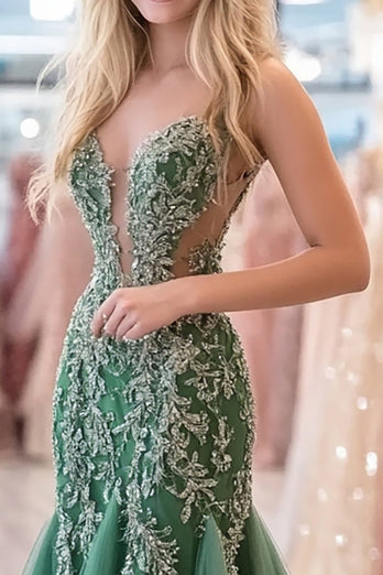 Agave Sweetheart Sleeveless Lace Appliqued Fit Long Prom Dress