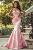 Load image into Gallery viewer, Blush Mermaid Sweetheart Sleeveless Beaded Prom Dress