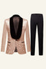 Load image into Gallery viewer, Champagne Jacquard Shawl Lapel 2 Piece Men&#39;s Formal Suits