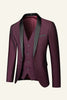 Load image into Gallery viewer, Dark Blue Shawl Lapel 3 Piece Men&#39;s Wedding Suits