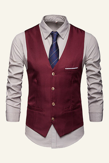 Lapel Single Breasted Men's Suit Vest