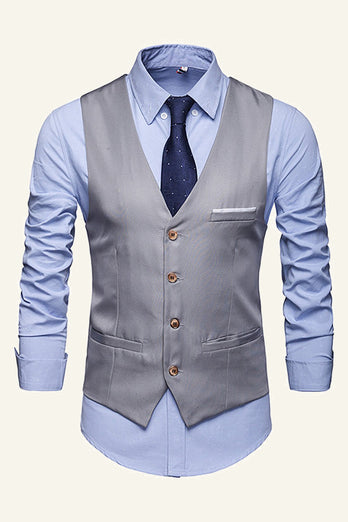 Lapel Single Breasted Men's Suit Vest