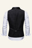 Load image into Gallery viewer, Black Single Breasted Shawl Lapel Men&#39;s Vest