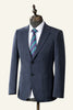 Load image into Gallery viewer, Grey Blue Notched Lapel Classic 3-Piece Men&#39;s Suit